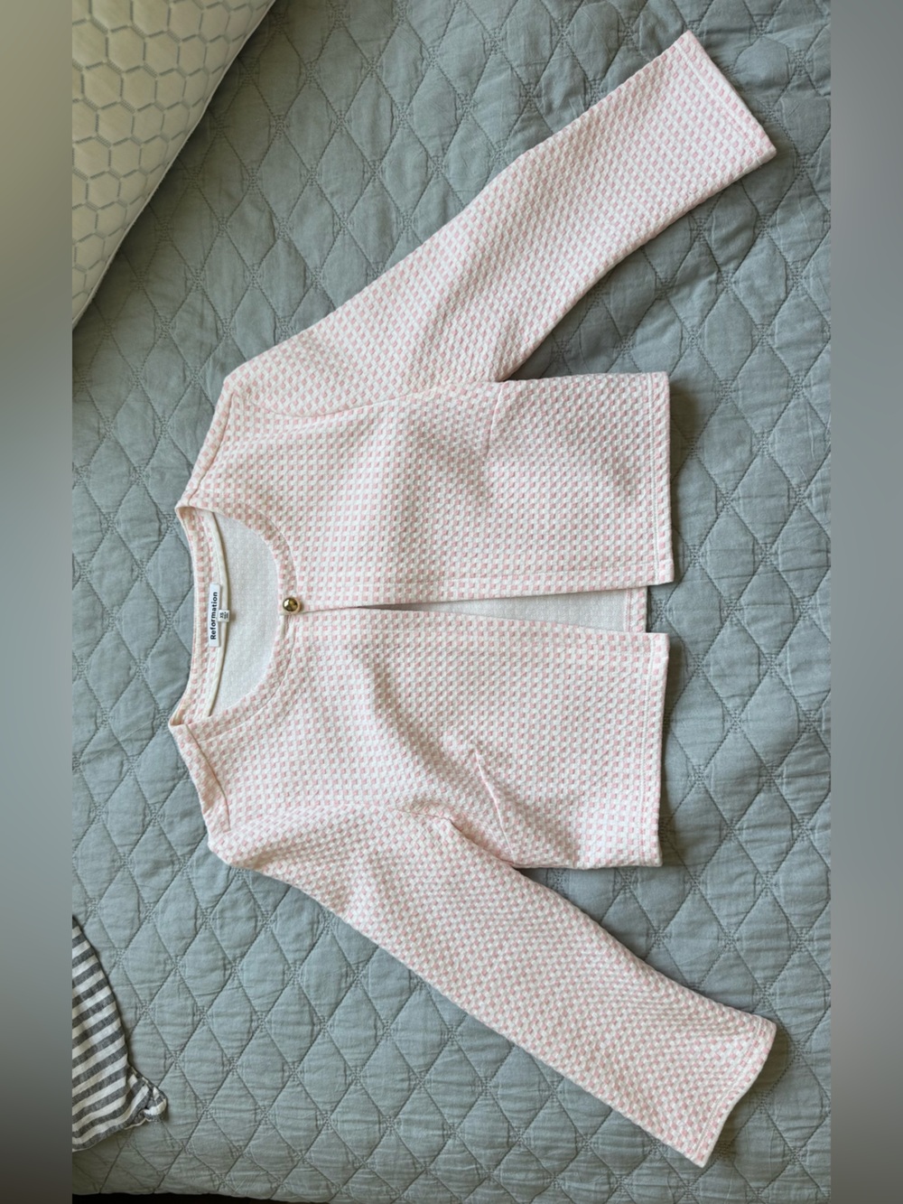 Reformation Pink & White Knit 3-Piece Set - Picture 6 of 7